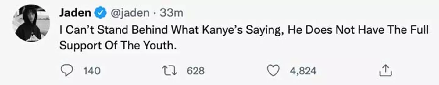 The now-deleted tweet.