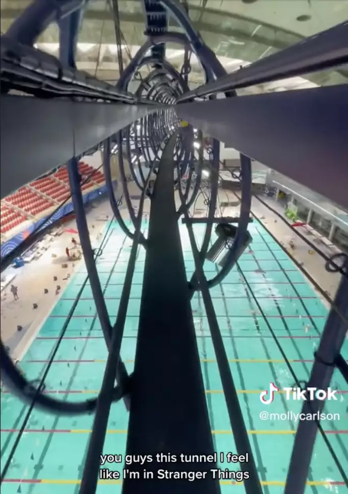 The walkway is pretty intimidating.