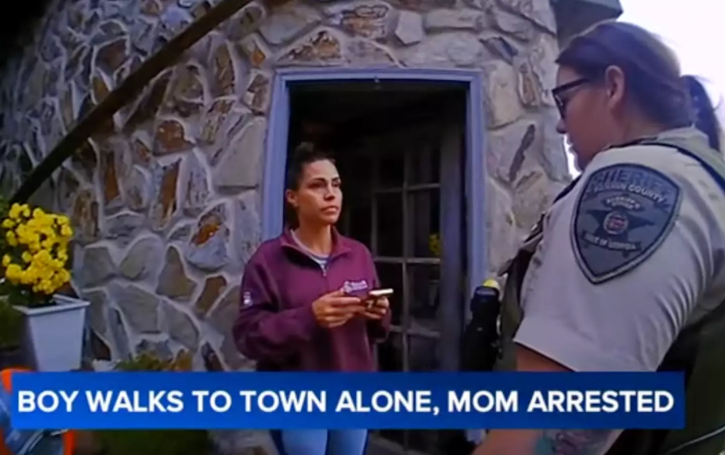 Police bodycam footage documented the moment the mom was arrested (ABC 7 Chicago)