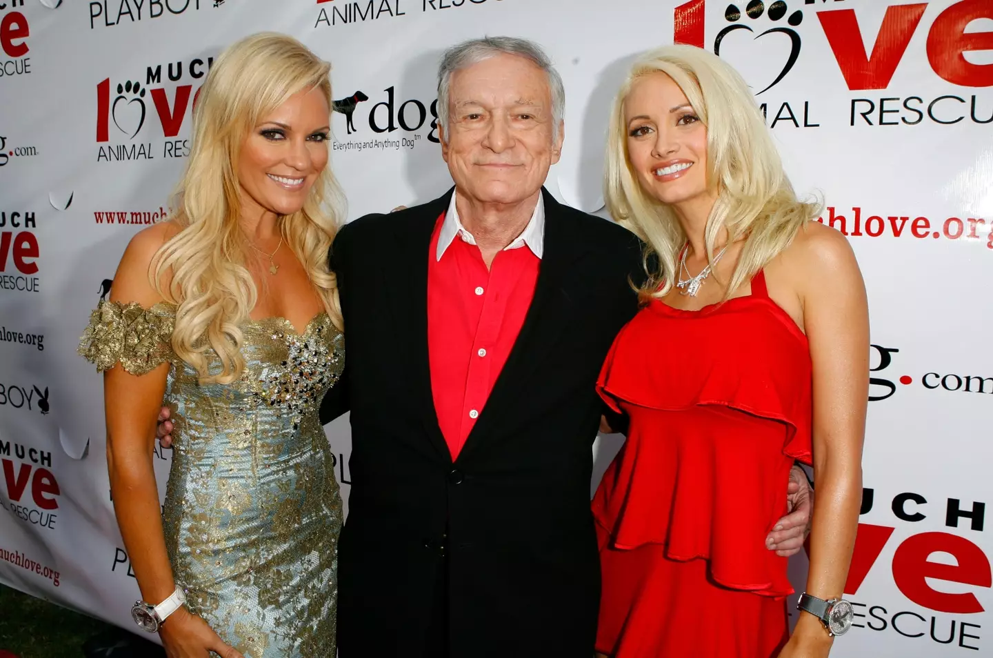 Bridget Marquardt, Hugh Hefner and Holly Madison.