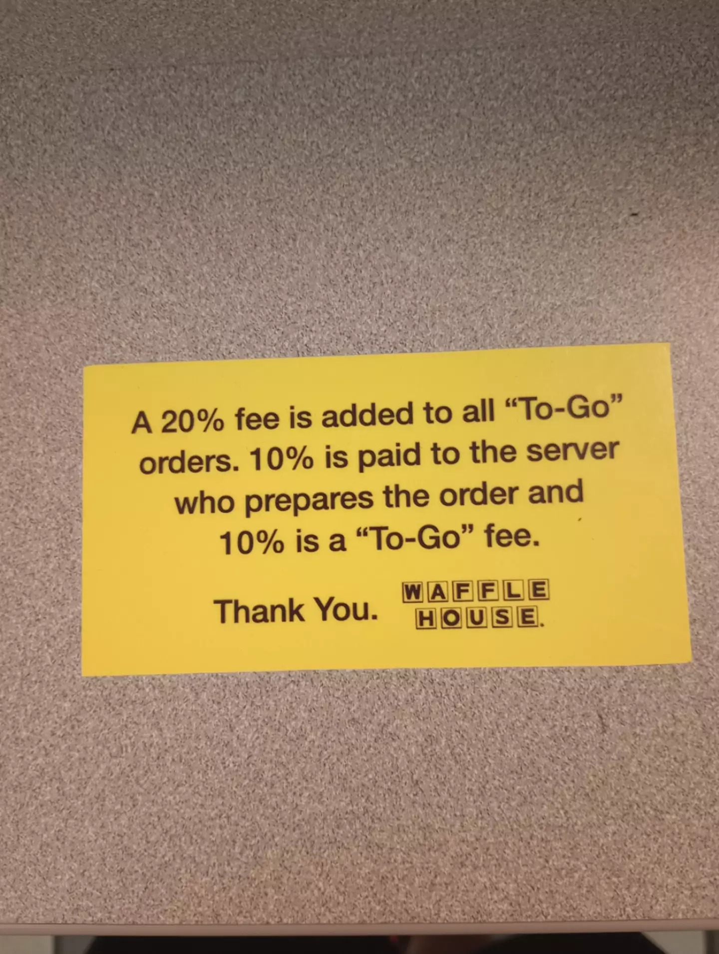 'To-Go' fees have confused a lot of people.