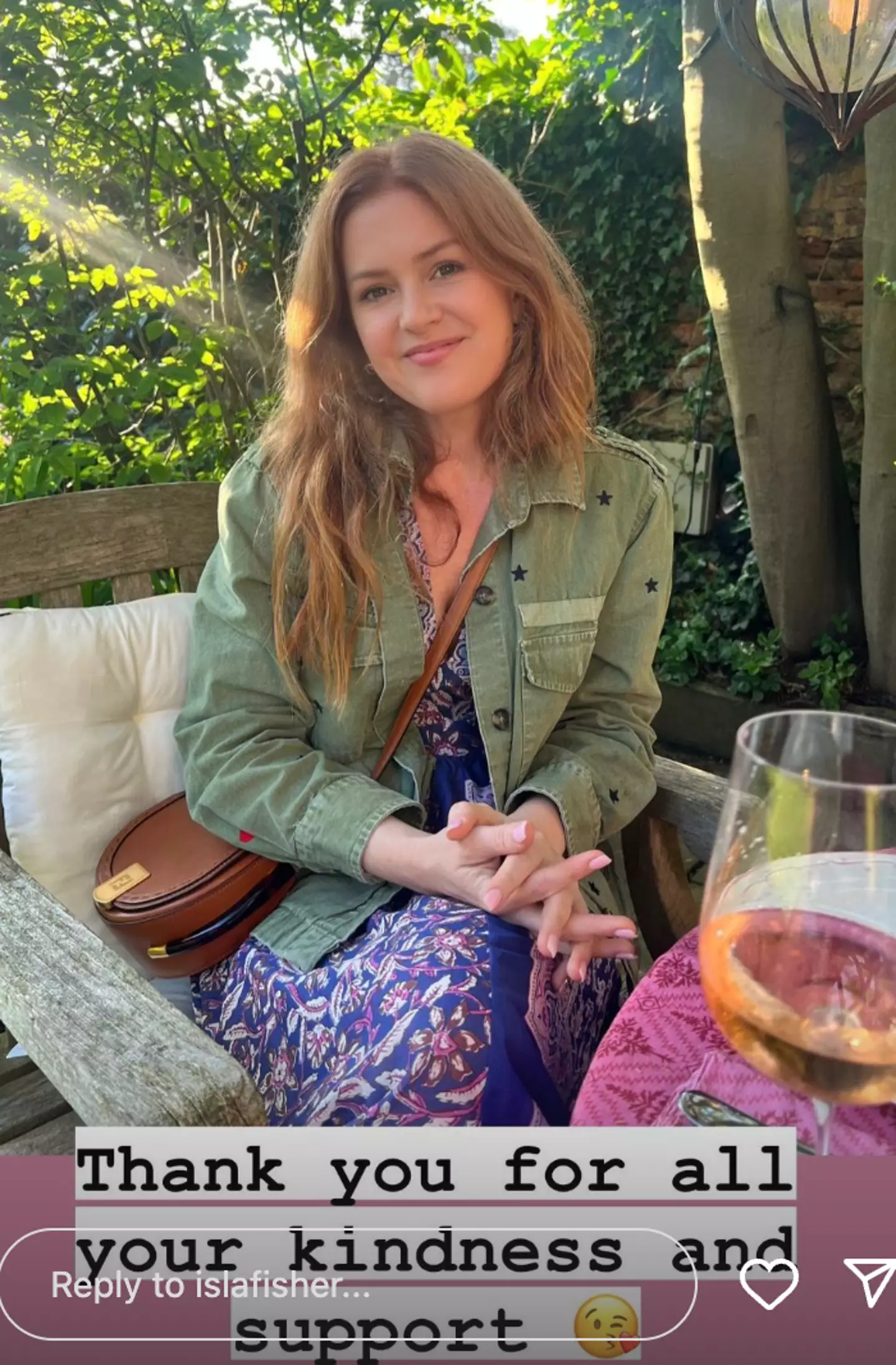 Isla Fisher took to her Instagram stories on 14 May (Instagram/ @islafisher)