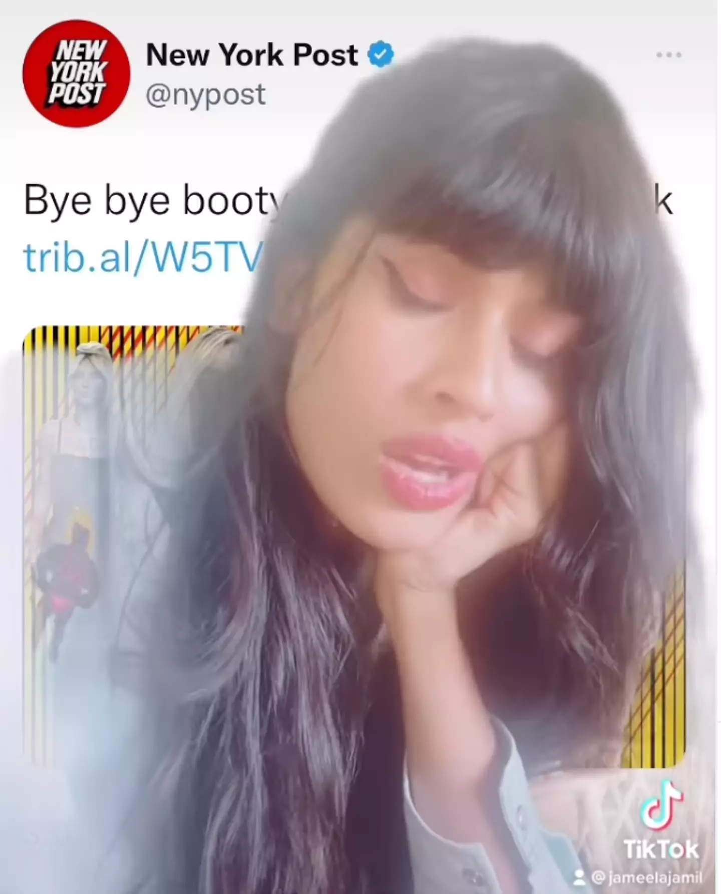 Jameela Jamil expressed her disdain online.