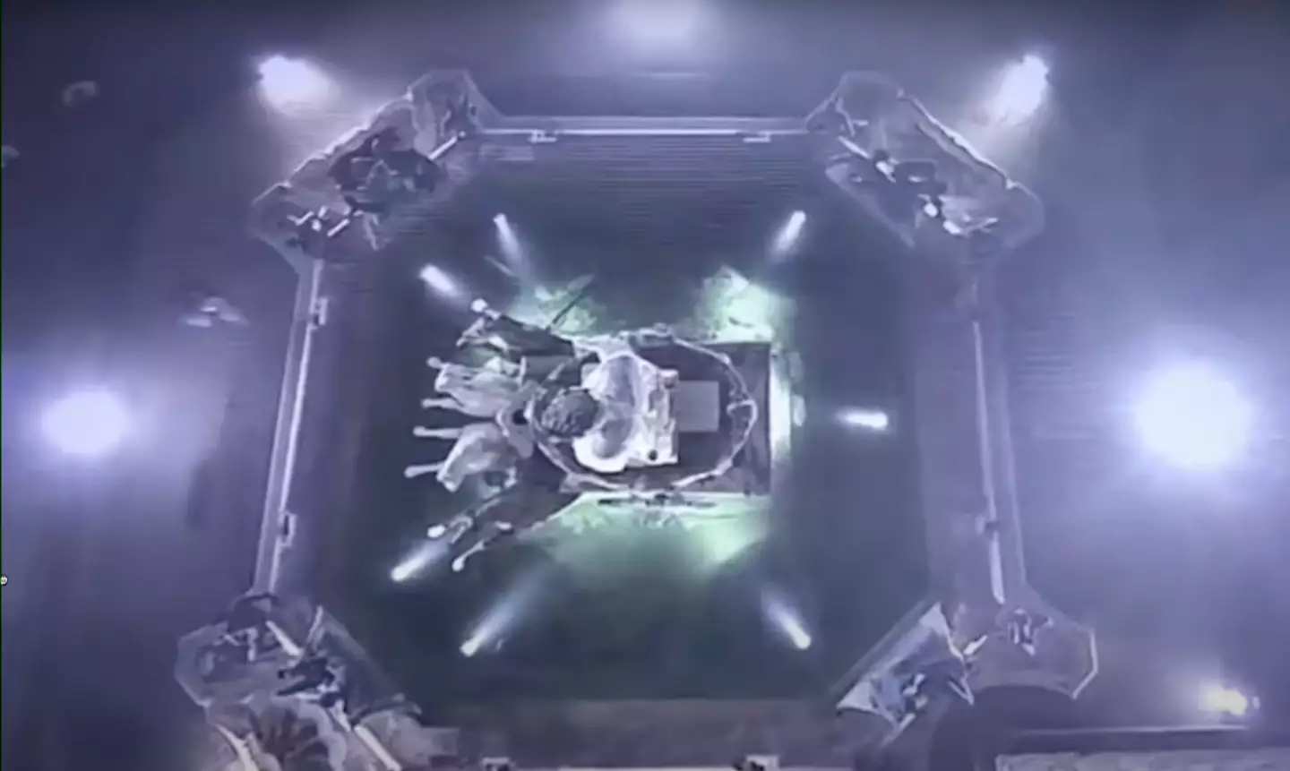 The tourist approaches the fountain.