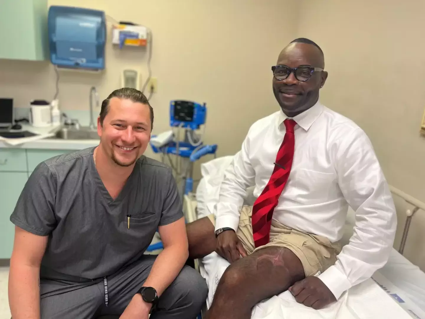 Adams has Dr Fritz Brink to thank for his treatment.