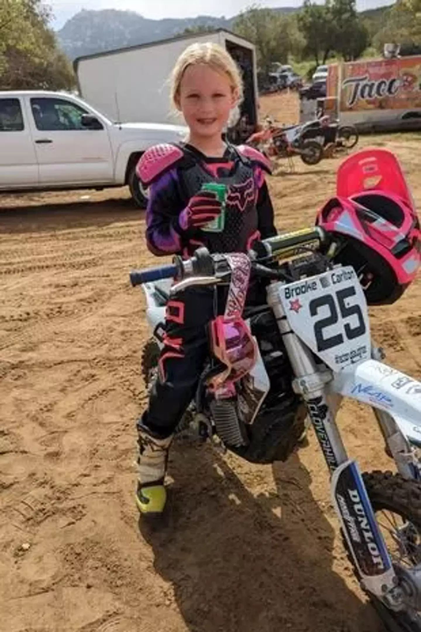 Brooke Carlton, nine, died while riding on a motocross bike (Go Fast Girls)