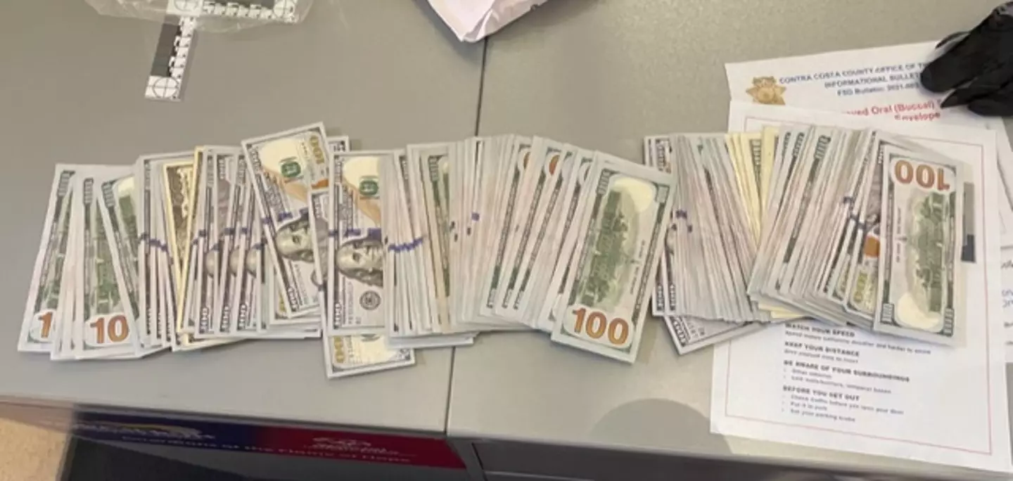Some of the cash seized by officers.