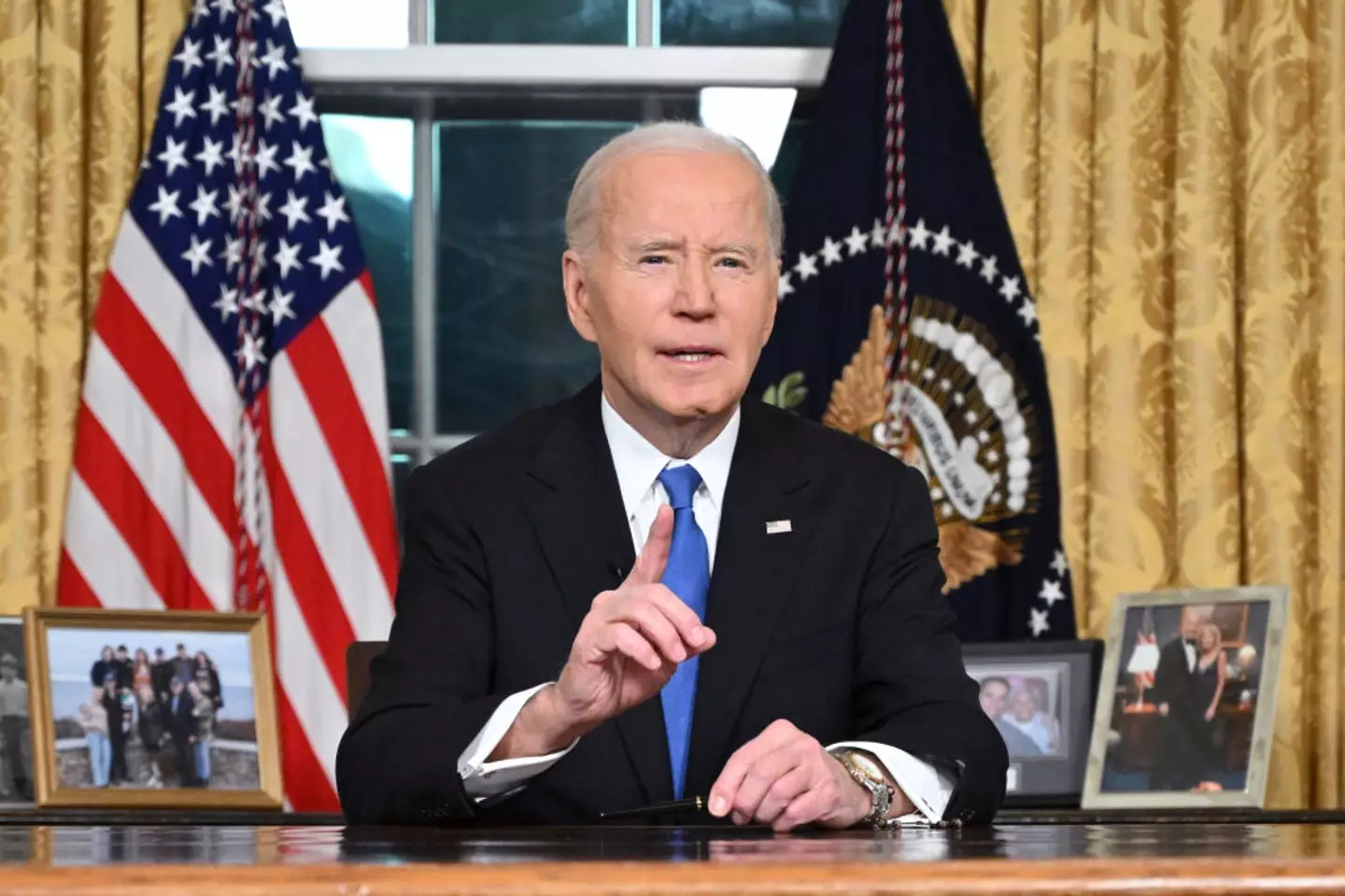 Joe Biden didn't pardon himself (Pool / Getty)