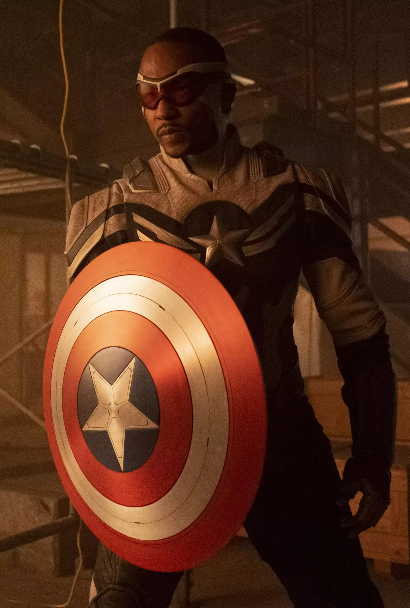 The new Captain America will be Anthony Mackie's first full-length film starring as Captain America. (Disney+)