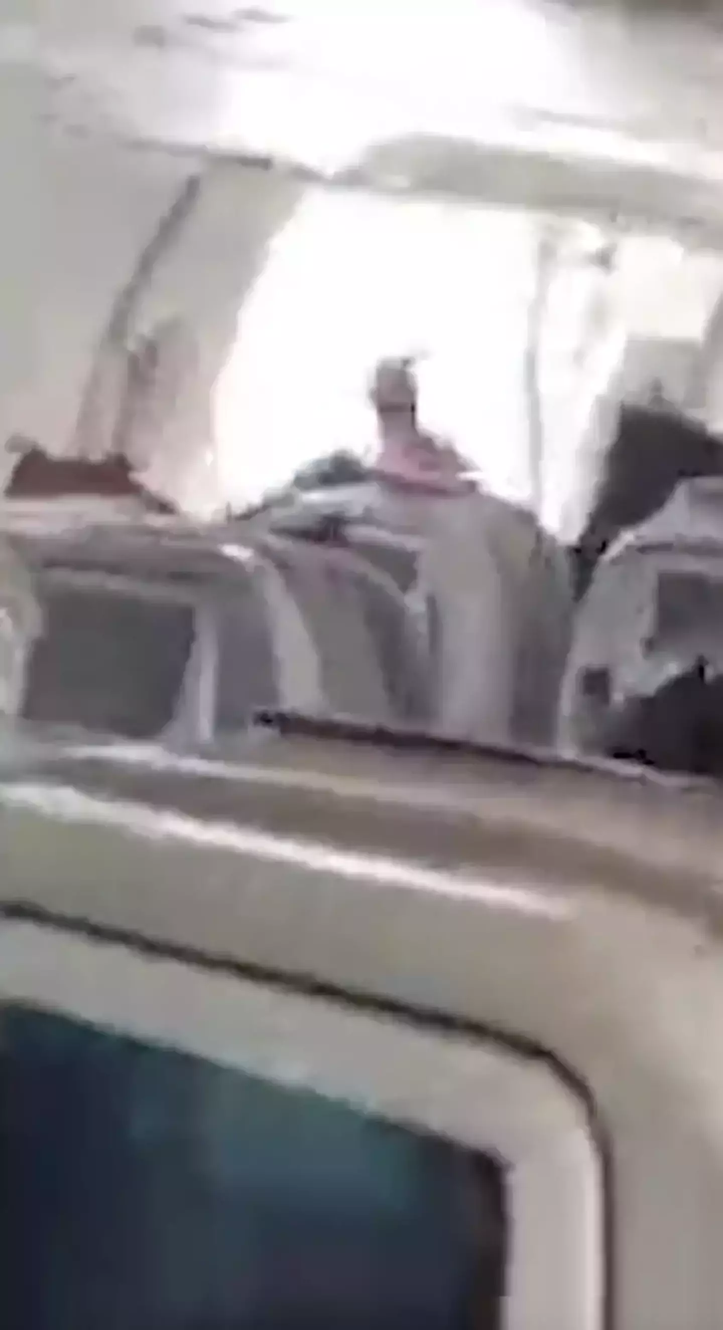The passenger opened the plane door mid-flight.