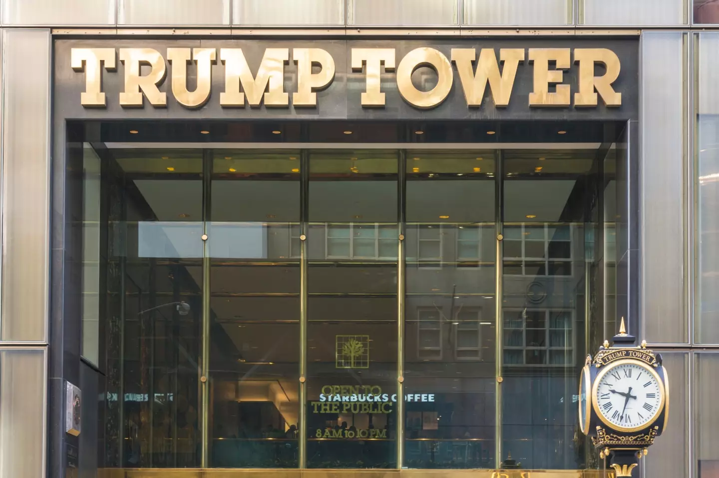 The protest happened outside Trump Tower in 2015.
