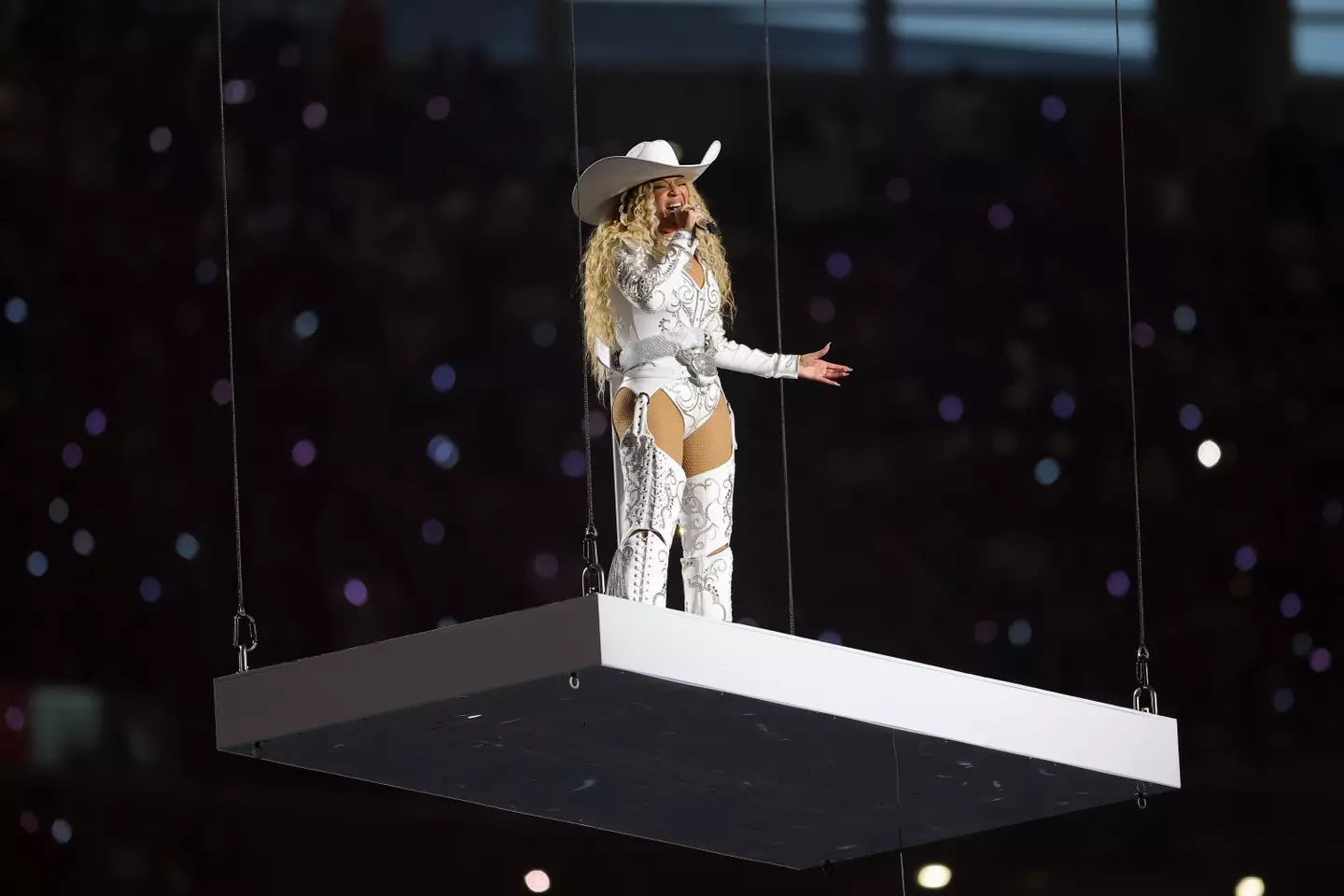 Beyoncé performed at the NRG Stadium on December 25 (Alex Slitz/Getty Images)
