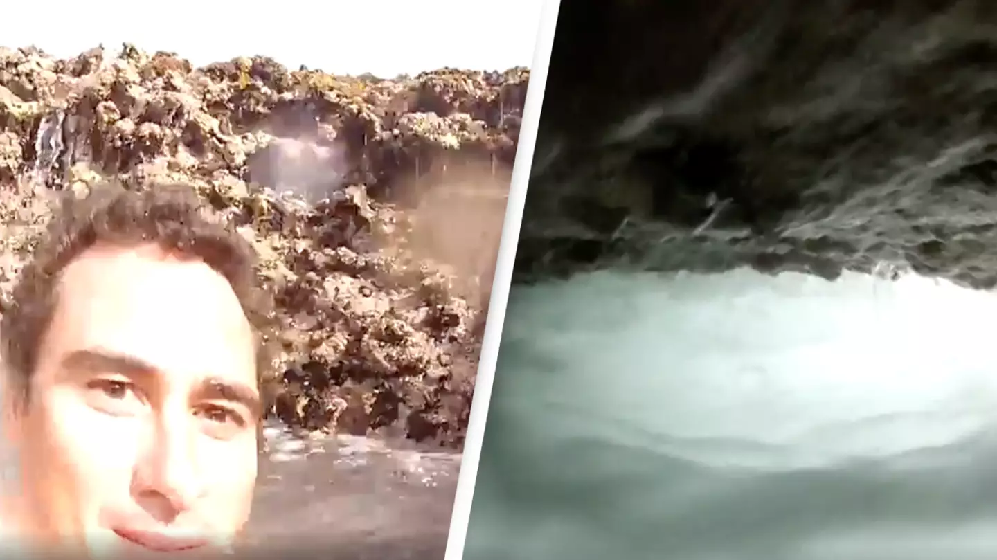 People discover they have thalassophobia after watching man climb inside of blowhole