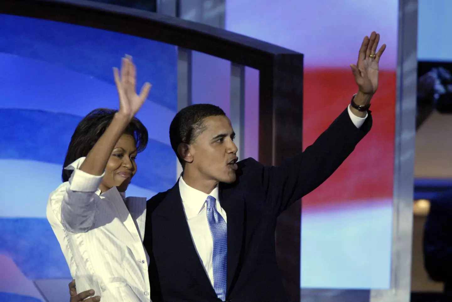 The pair have been together now over 32 years (Photo by PAUL J. RICHARDS/AFP via Getty Images)