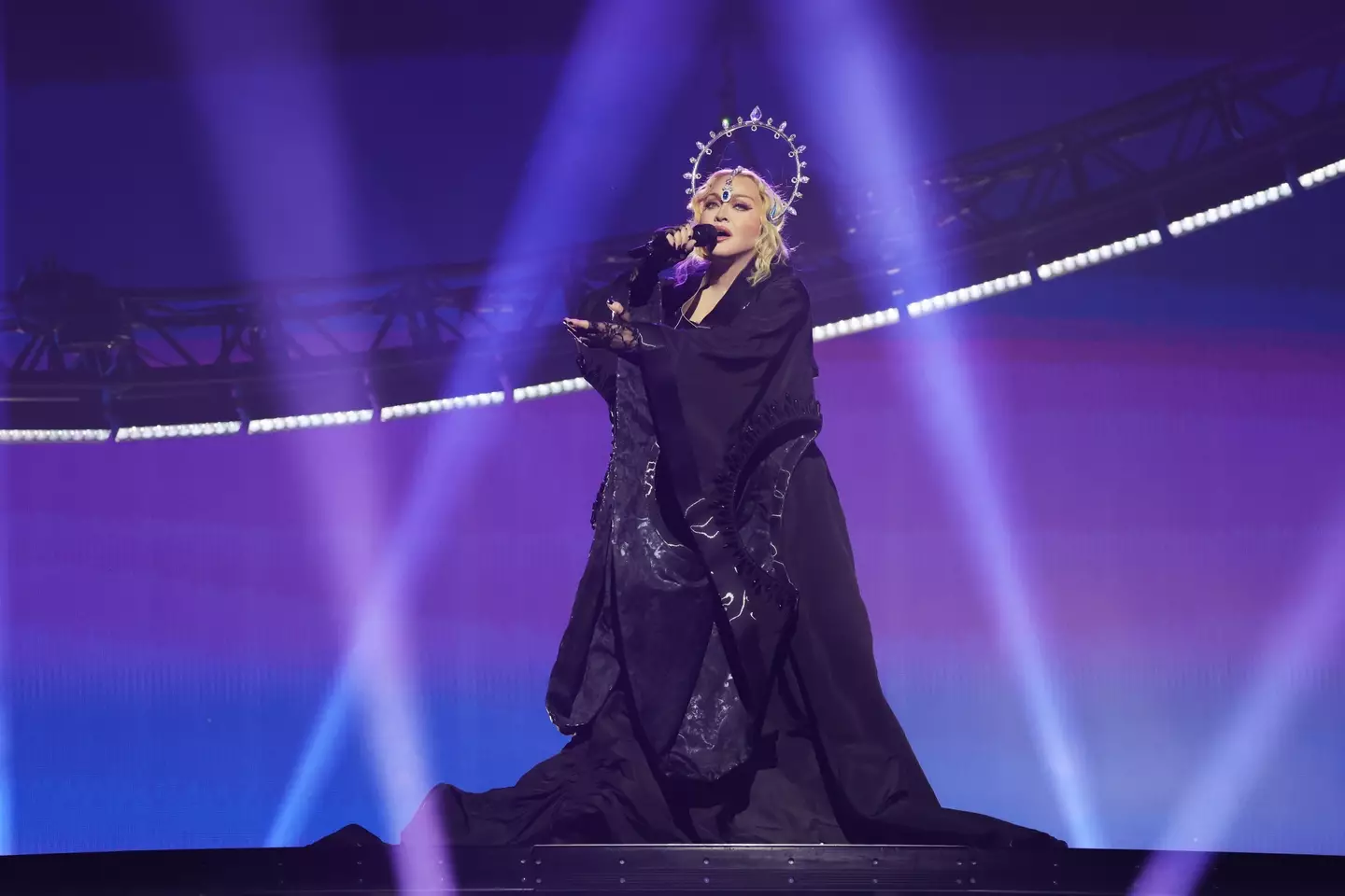 Madonna kicked off her tour last night, October 14.