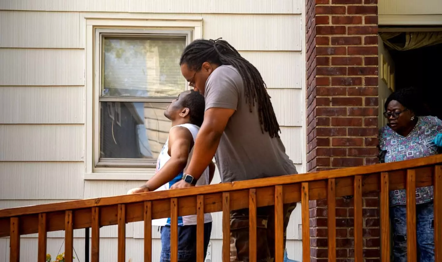 Derek Johnson (left) is the subject of a new true crime documentary (Netflix)