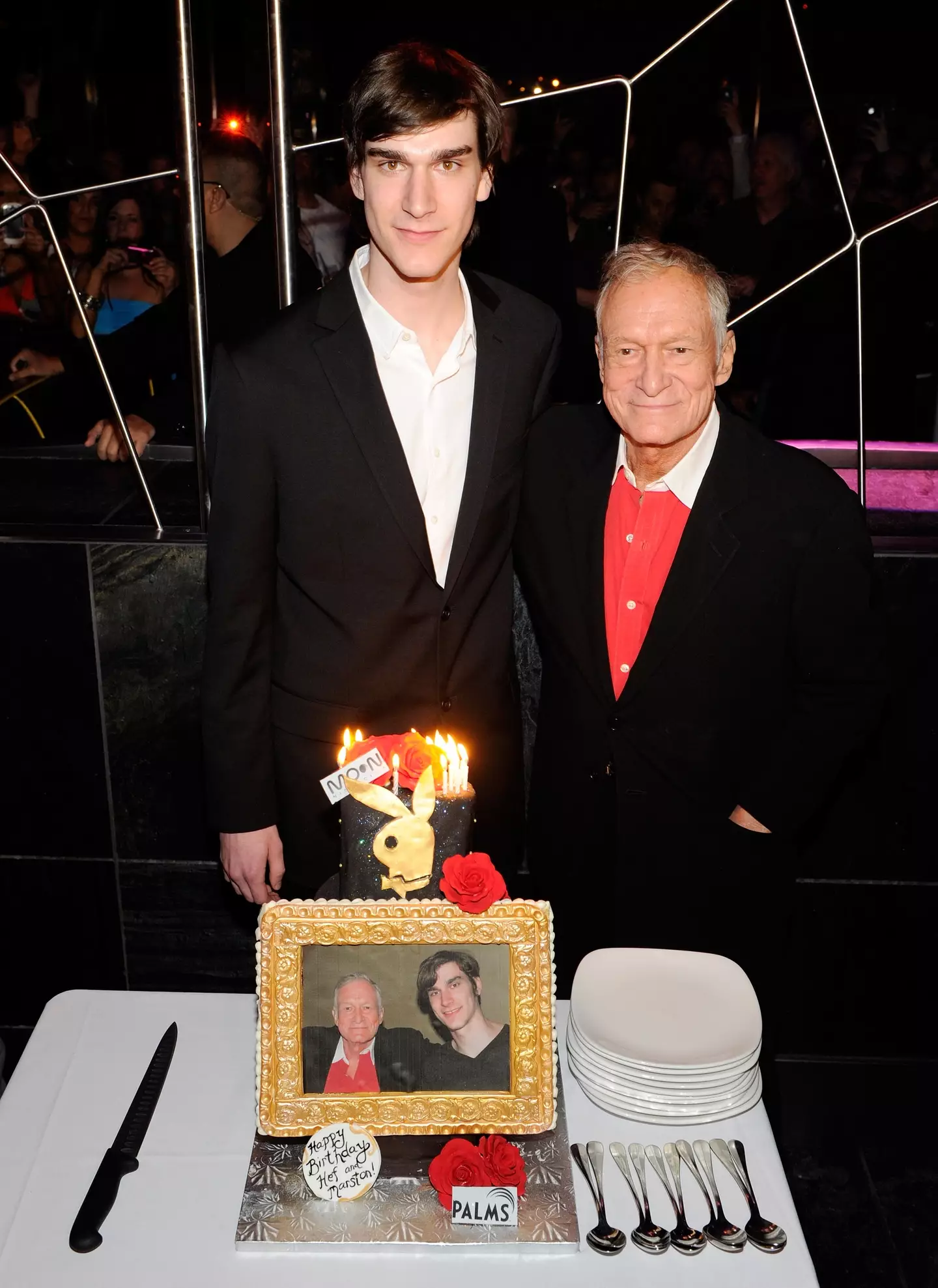 Marston Hefner questioned how much he got in his father’s will. (Ethan Miller/WireImage)