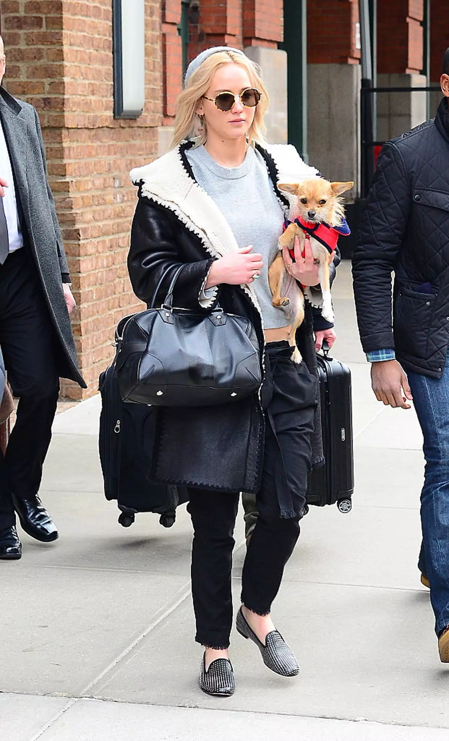 Lawrence, who was praised for her candid admission, with her dog Princess Pippi Longstocking (Raymond Hall / Contributor)