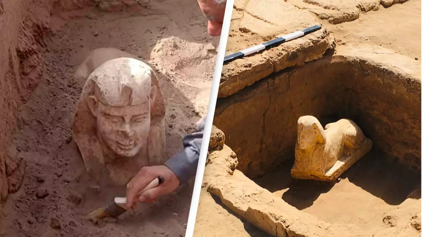 Sphinx with smiley face unearthed in Egypt and experts think they know why