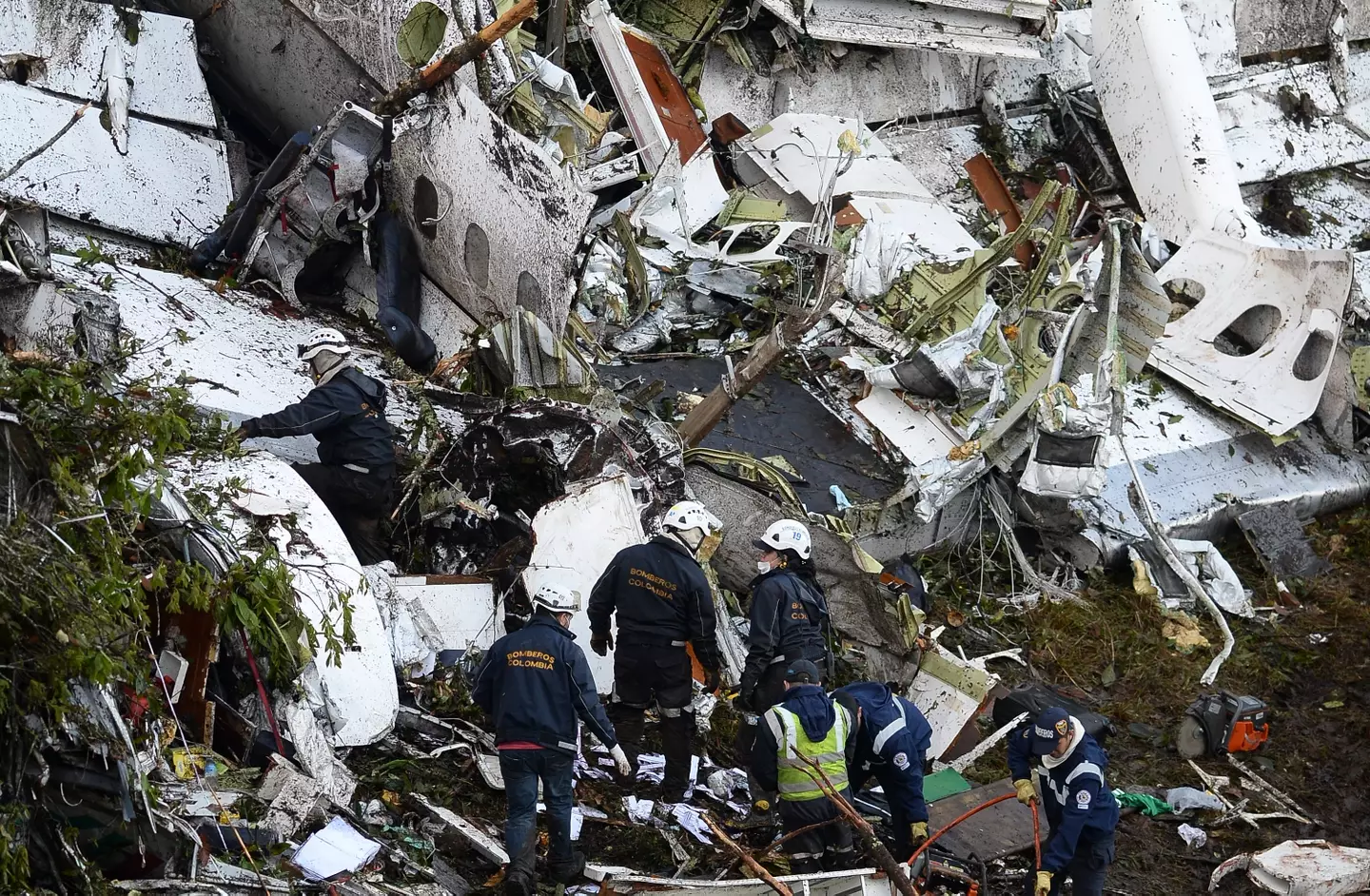LaMia Flight 2933 had a Brazilian football team onboard. (RAUL ARBOLEDA/AFP via Getty Images)