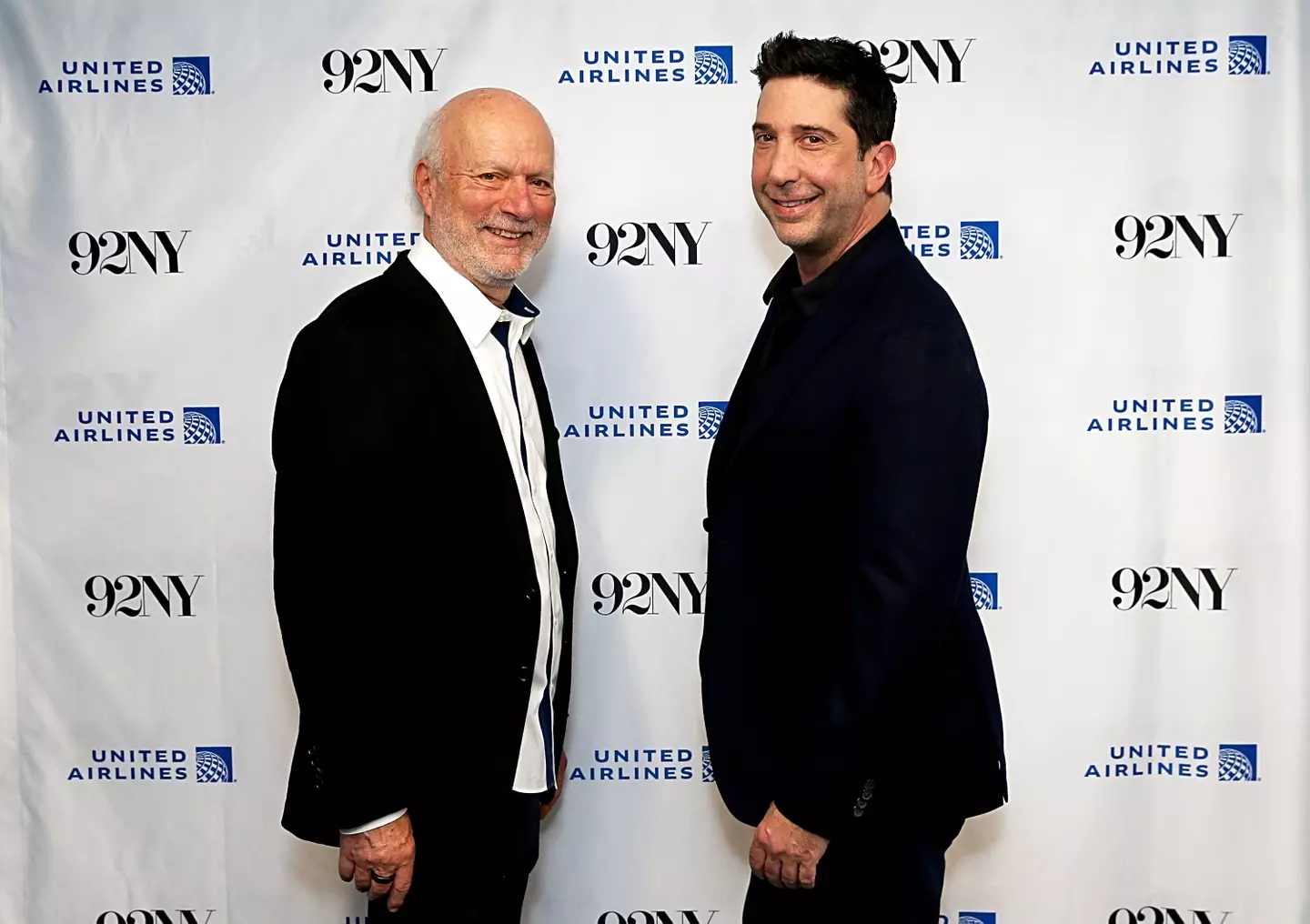 Jim Burrows pictured with David Schwimmer last year.