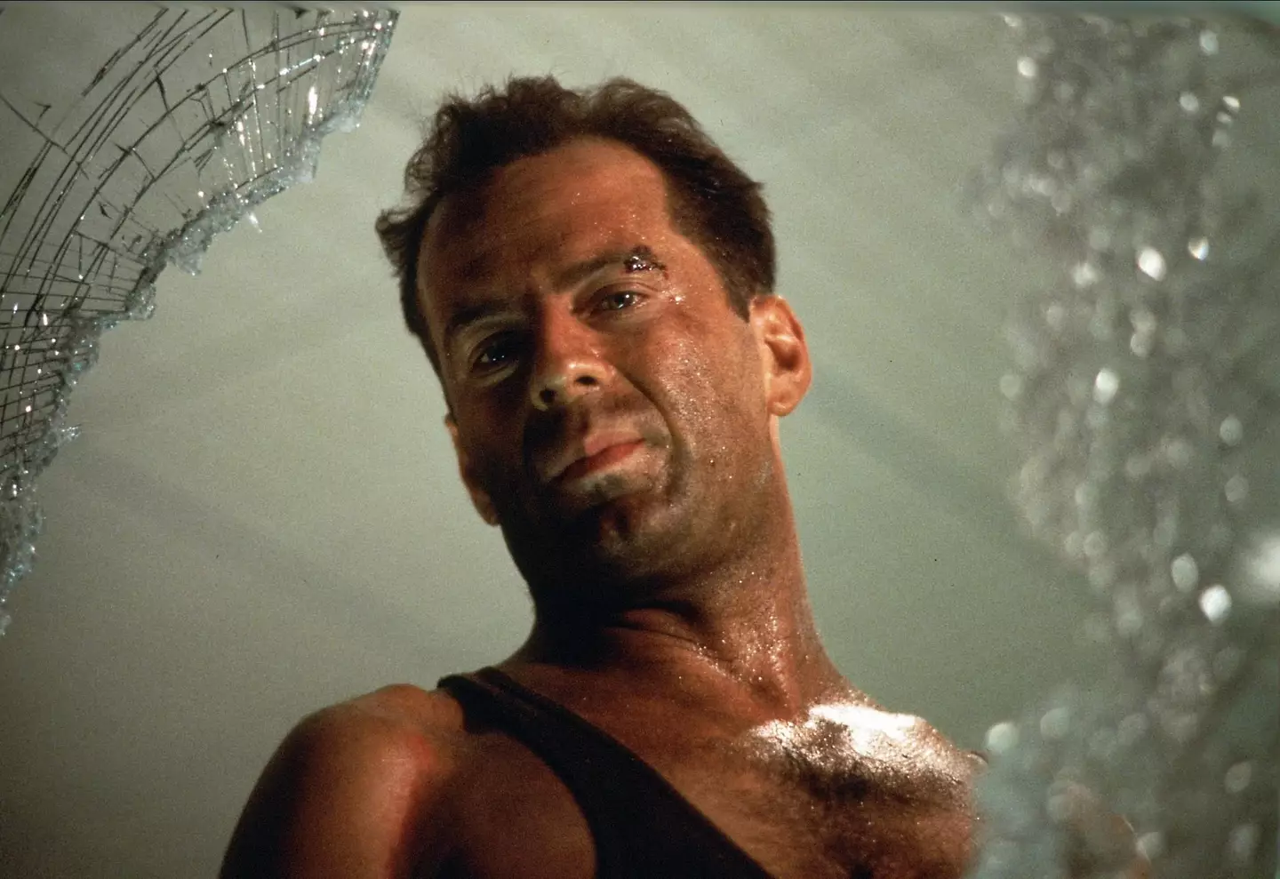 Bruce Willis as John McClane in Die Hard.