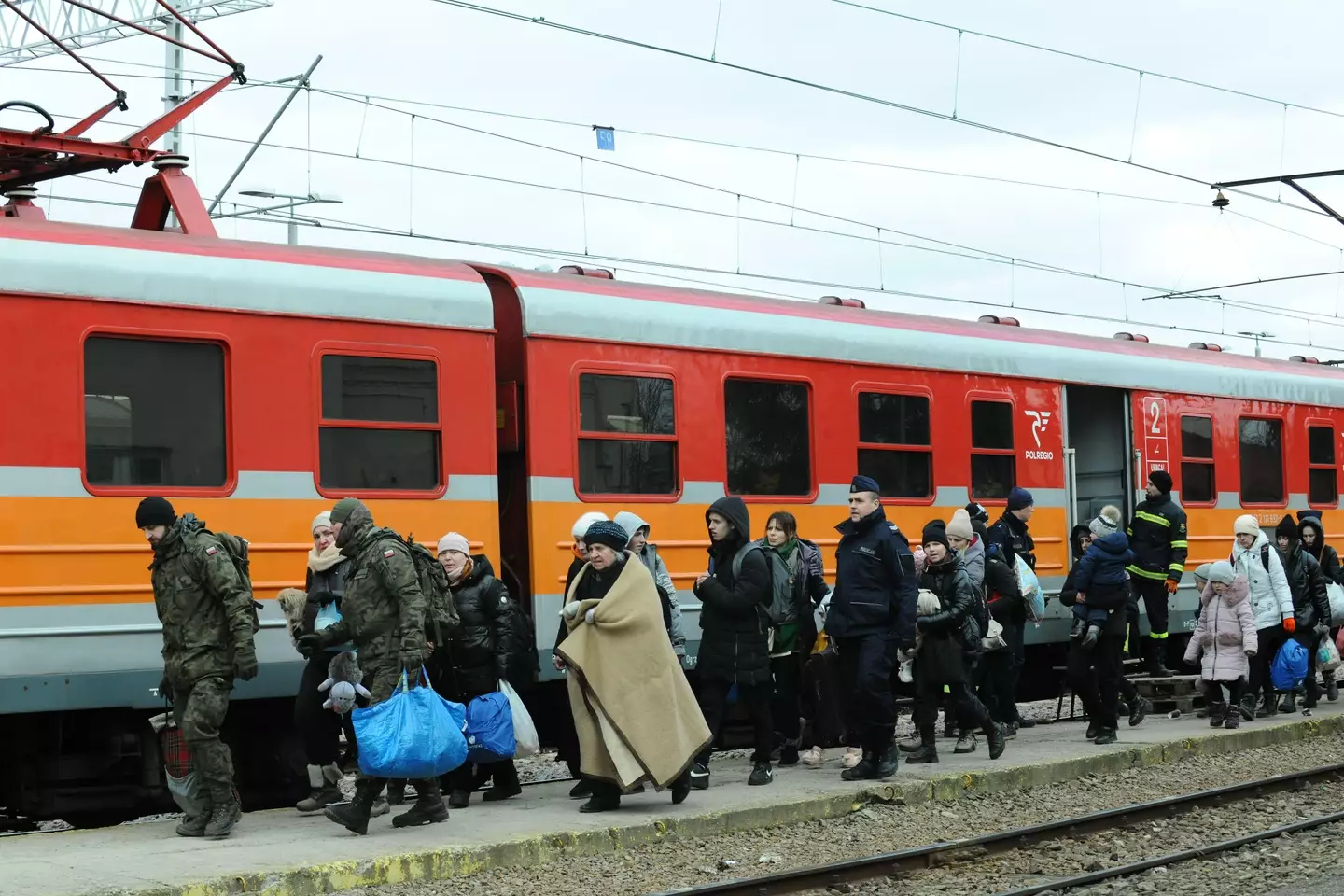 Ukrainian refugees in Italy.