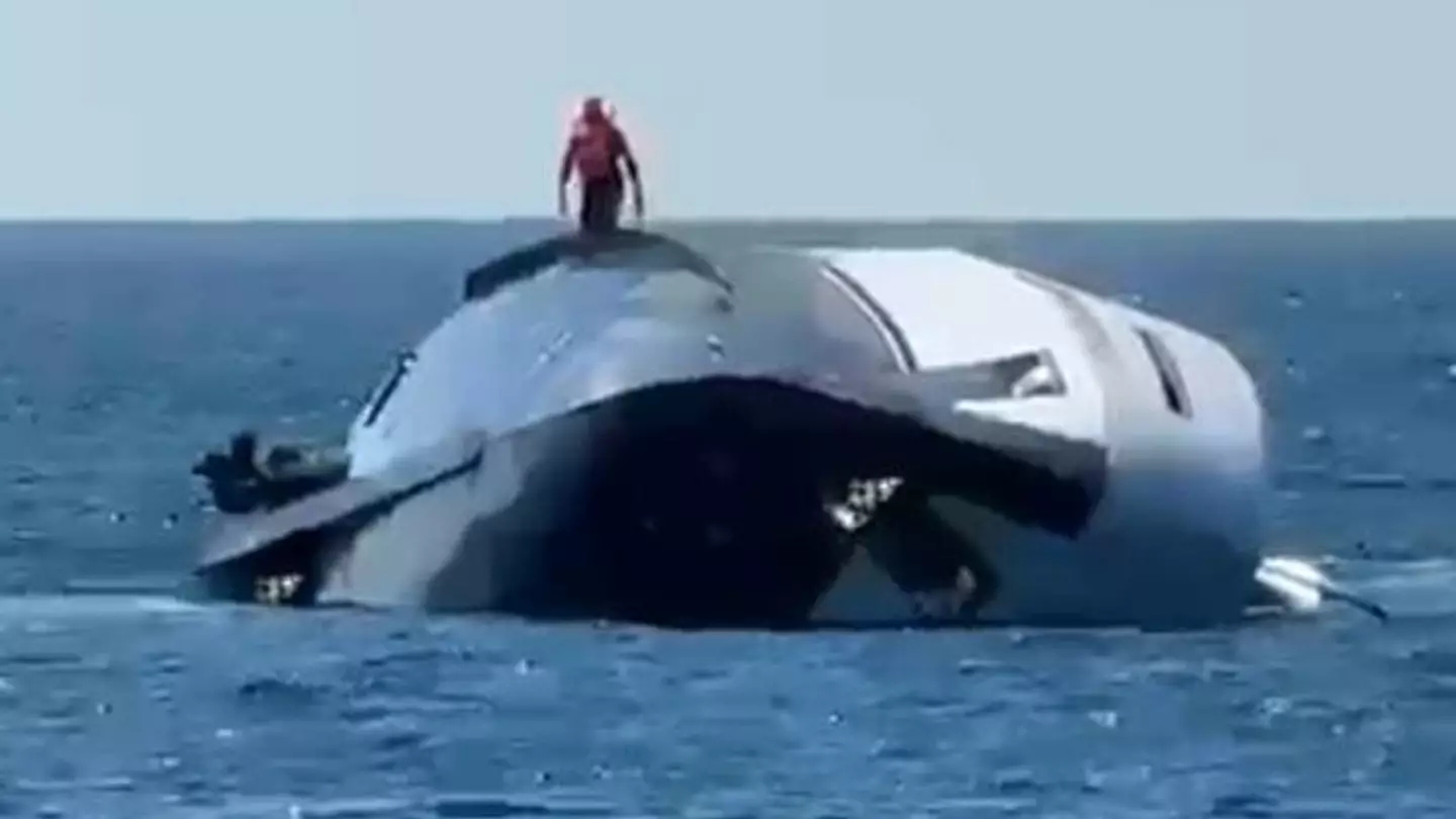 Shocking footage shows moment almost $1,000,000 yacht sinks minutes after launching