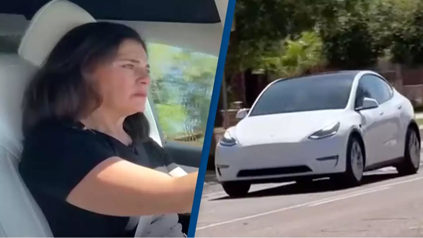 Woman left trapped in 'scary' Tesla after battery dies