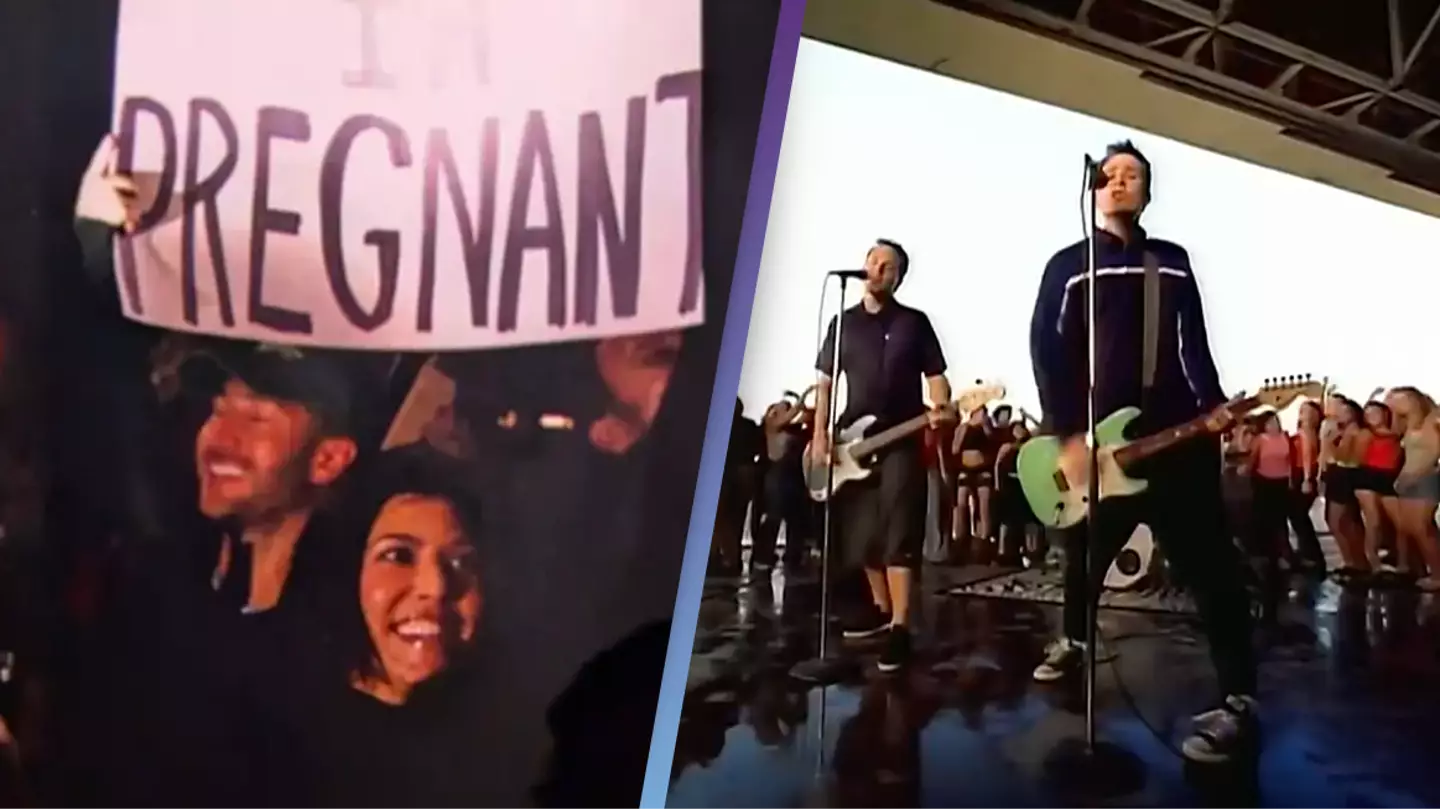 Kourtney Kardashian recreated scene from Blink-182’s most iconic song to announce her pregnancy