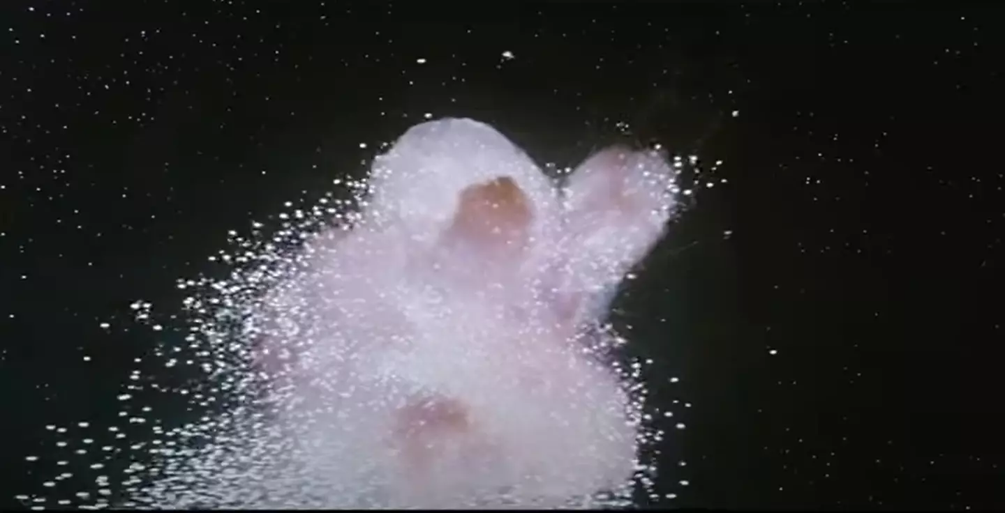 The Death Star destruction as it originally looked in the original Star Wars.