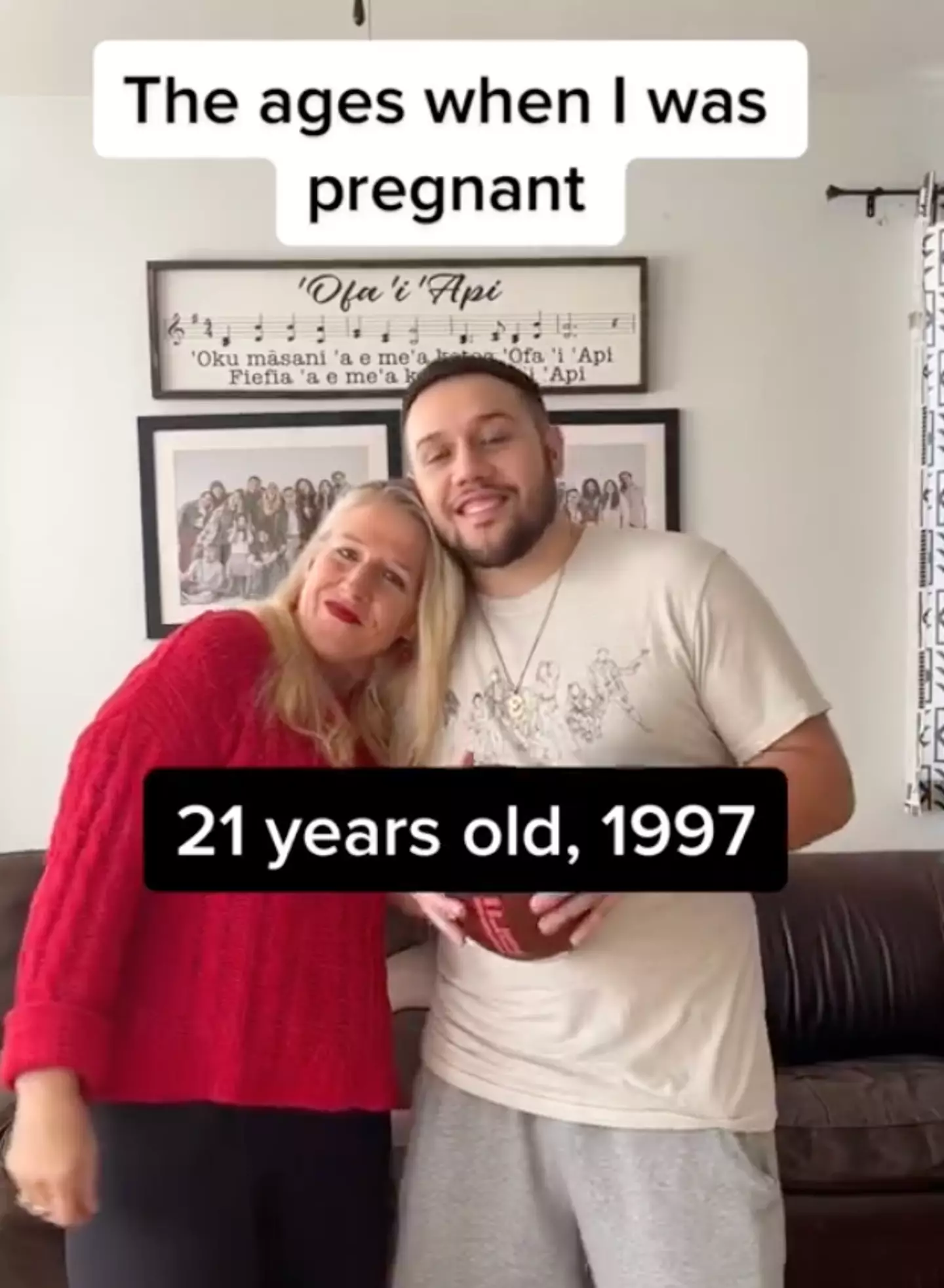 Sarah has been pregnant across 21 years of her life.
