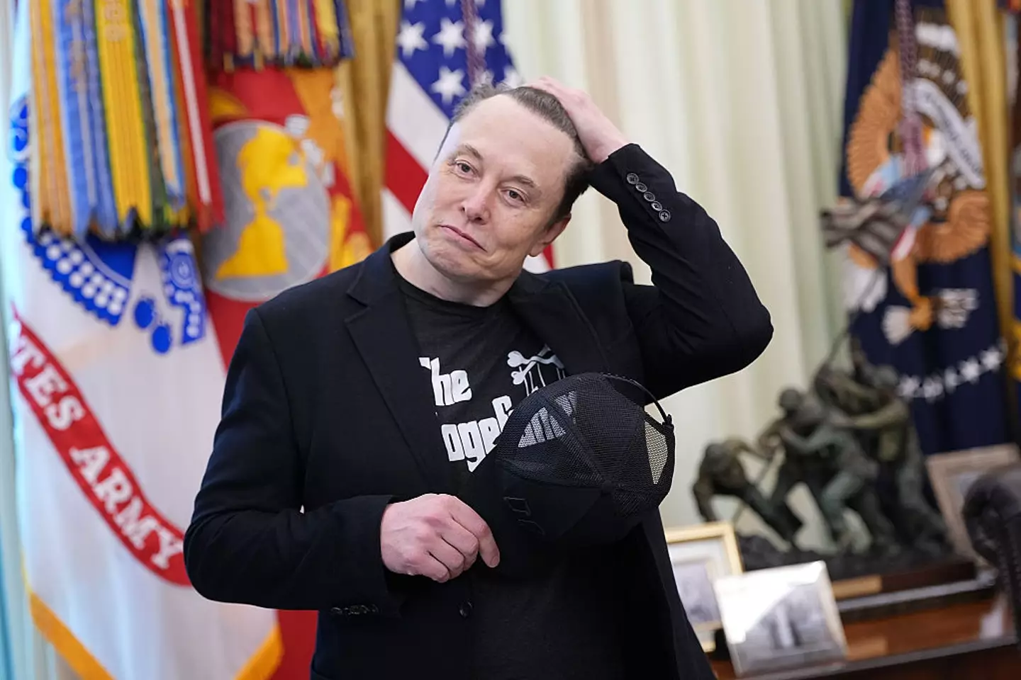 Elon Musk was quizzed on why he continues to work despite being worth 12 figures (Kevin Dietsch/Getty Images)