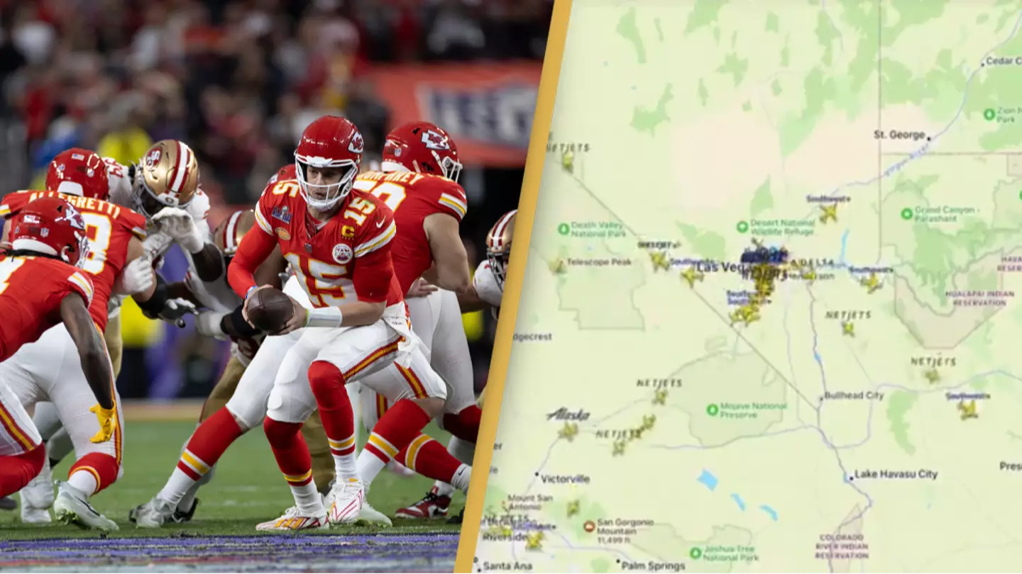 Flight tracking radar shows shocking number of private jets leaving Las Vegas after Super Bowl