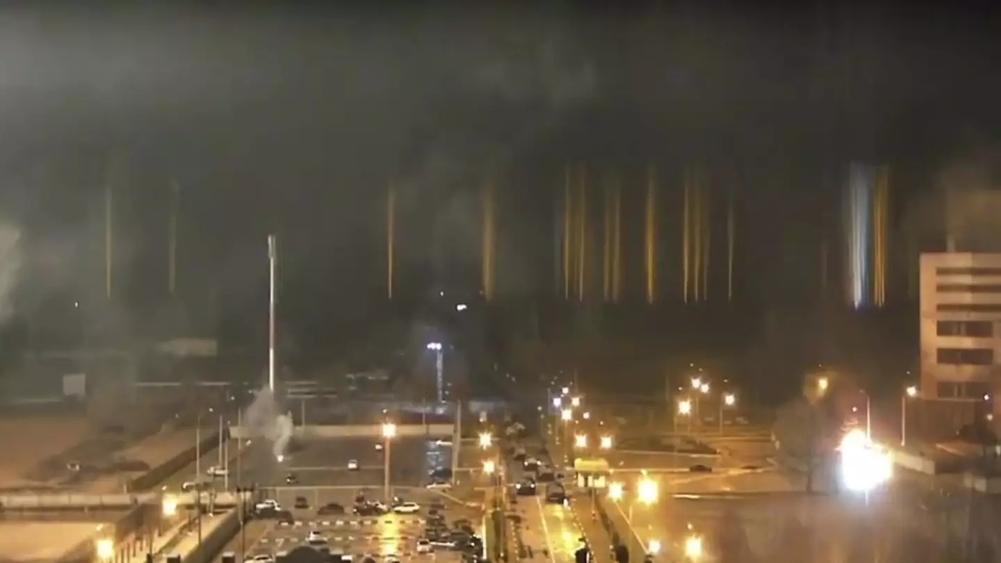 Security footage showed the firefight between Ukrainian and Russian fighters. (Getty)