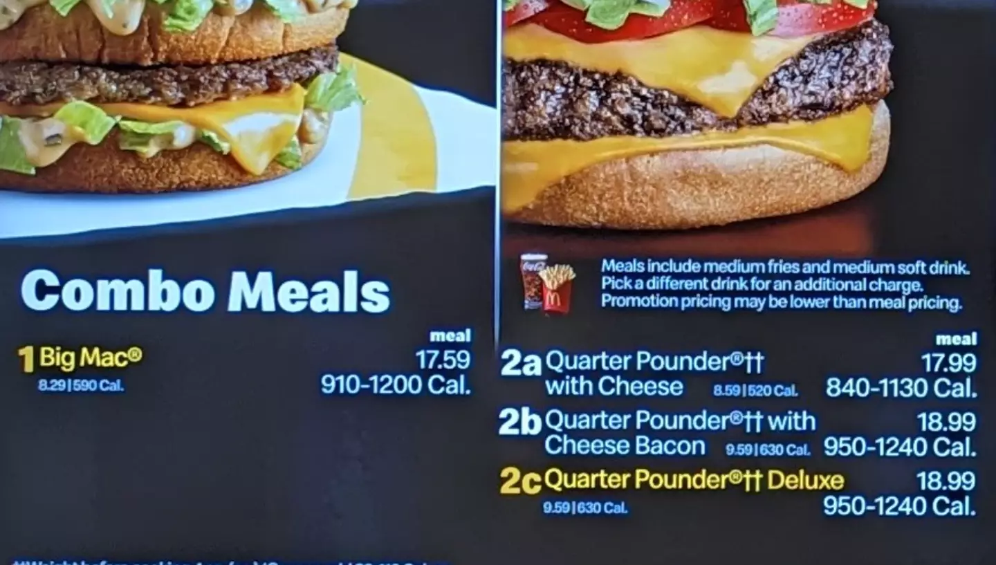 The McDonald's customer was shocked at the cost of the food.