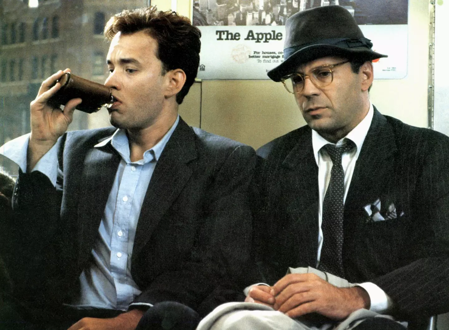 Tom Hanks having a swing - although this probably isn't his favorite tipple.