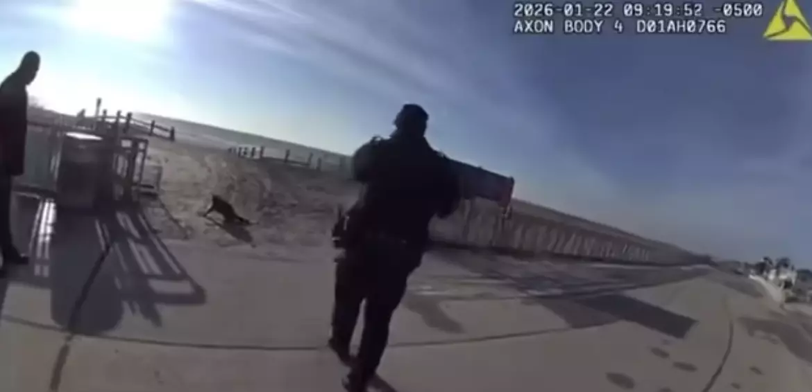 Body camera footage from the incident was shared online (New York Police)