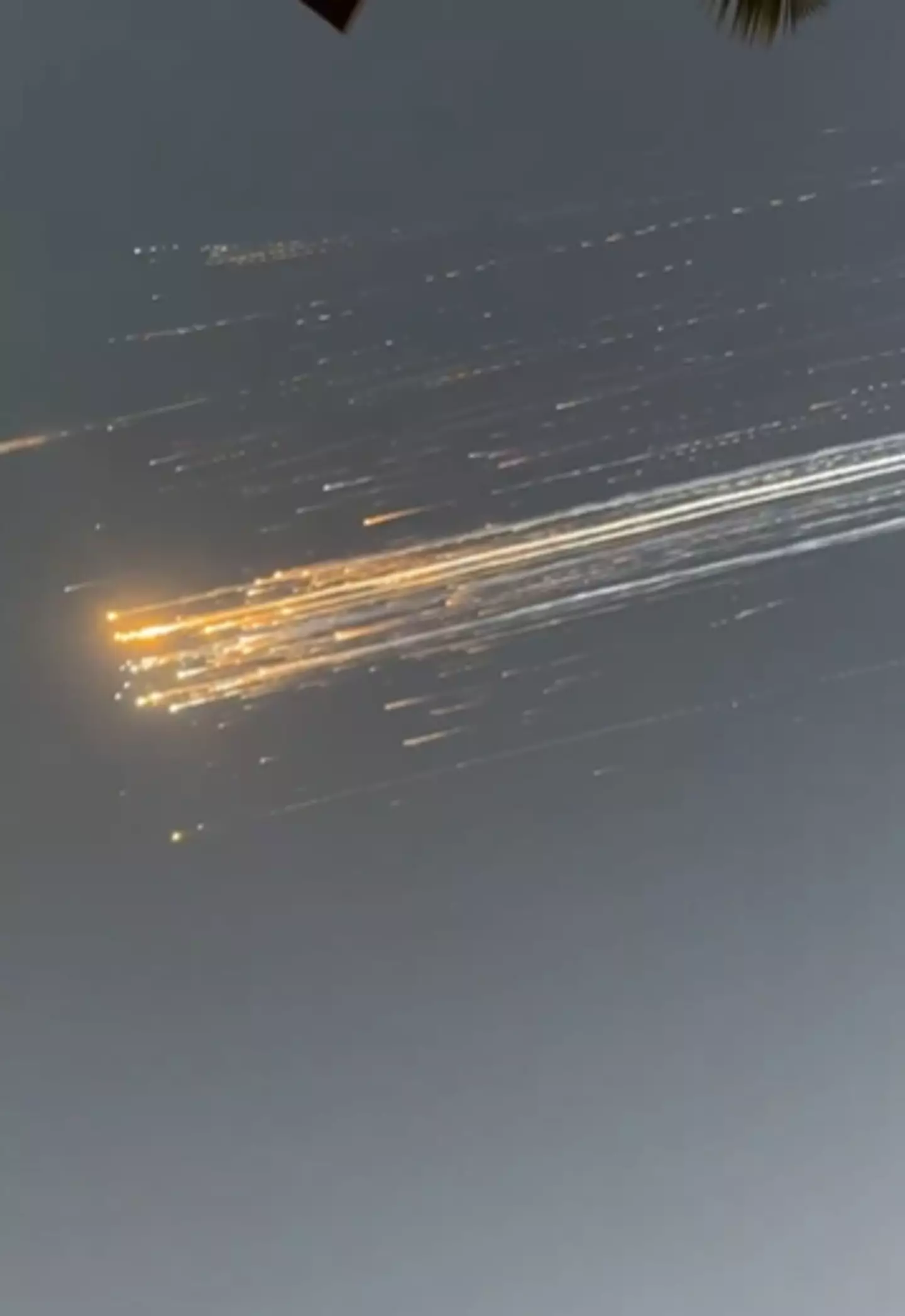 The debris was captured on social media (X/@ESPNMcGee)