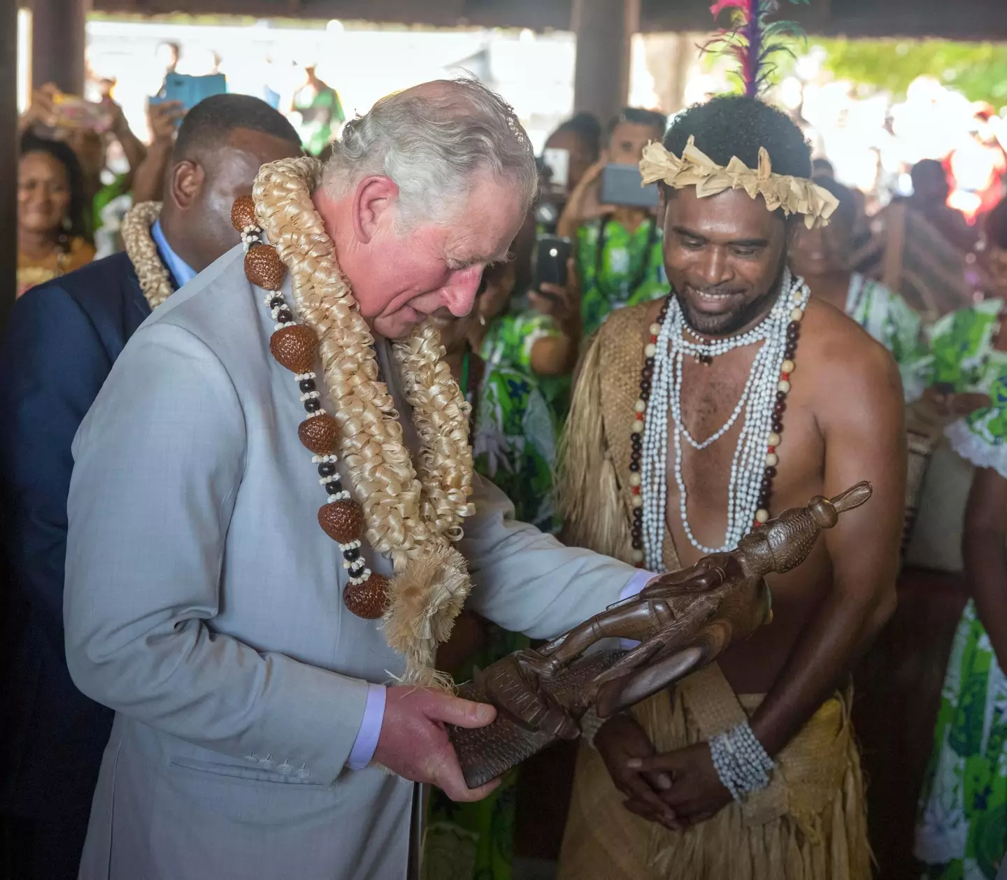 The then-Prince Charles has visited the island of Vanuatu.