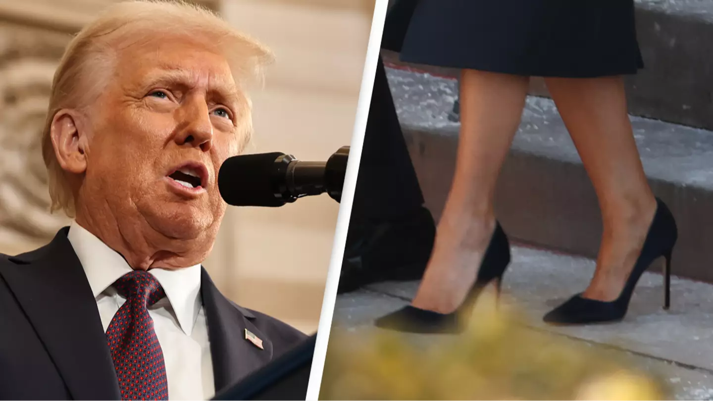 Donald Trump makes bizarre admission about Melania's feet after inauguration speech