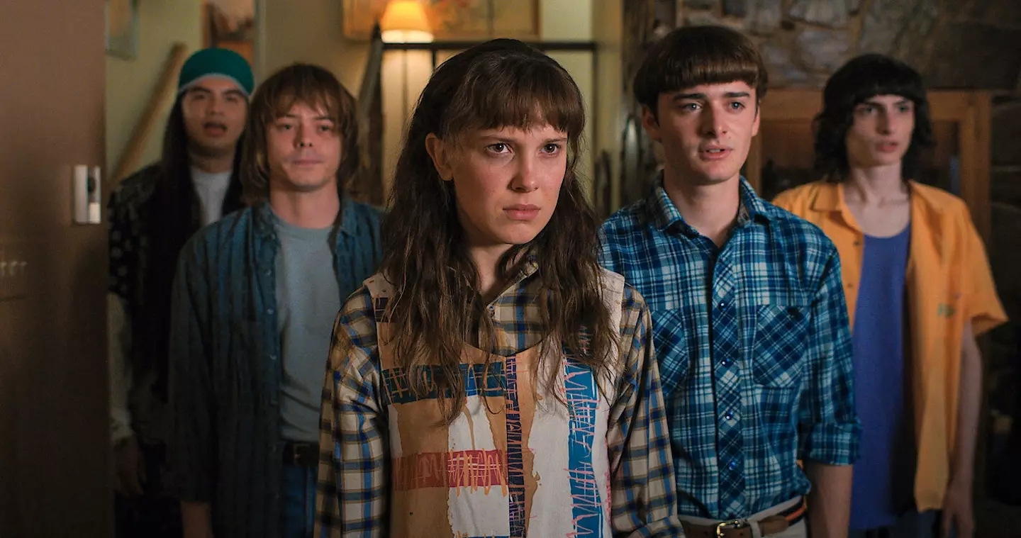 Millie Bobby Brown and her co-stars in Stranger Things (Netflix)