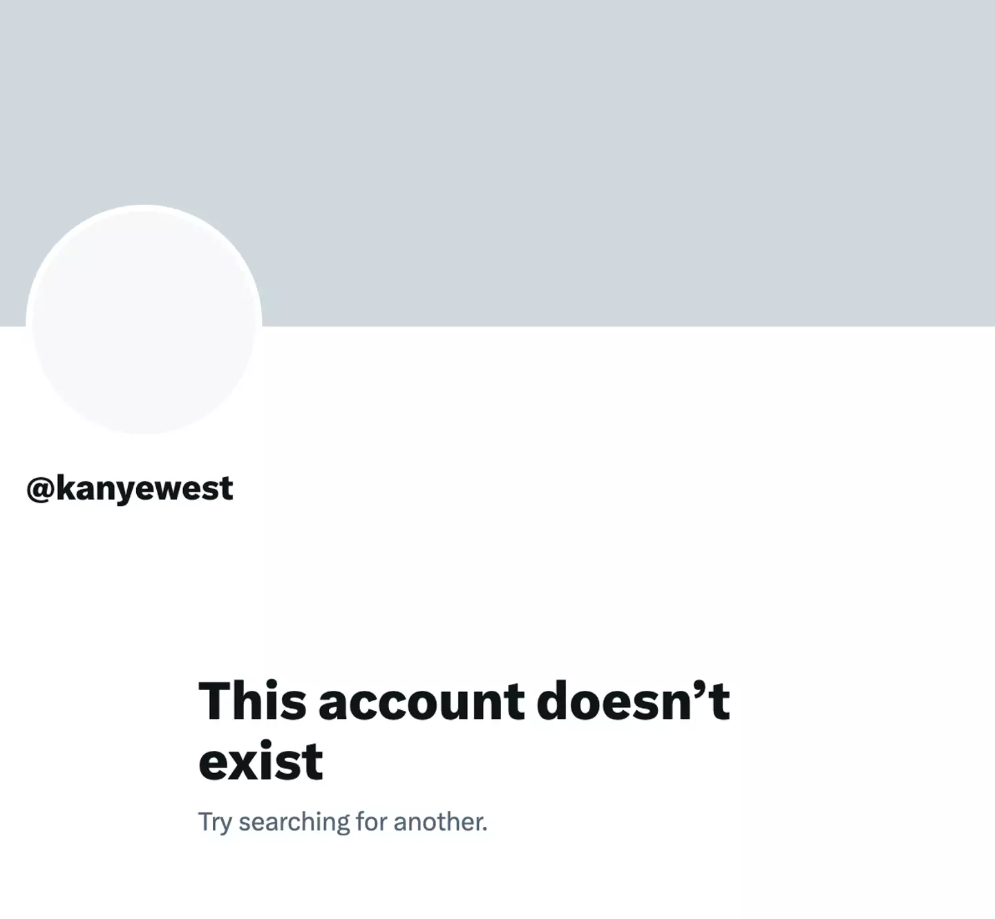 His account has been deactivated (Kanyewest/X)