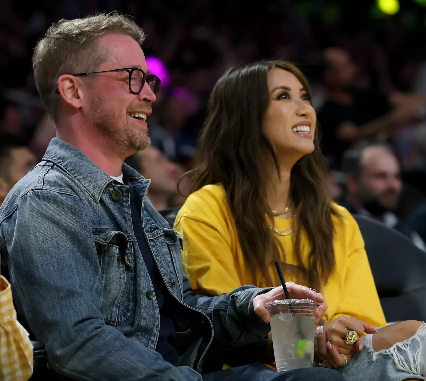 Macaulay Culkin and Brenda Song pictured at a basketball game recently (Harry How/Getty Images)