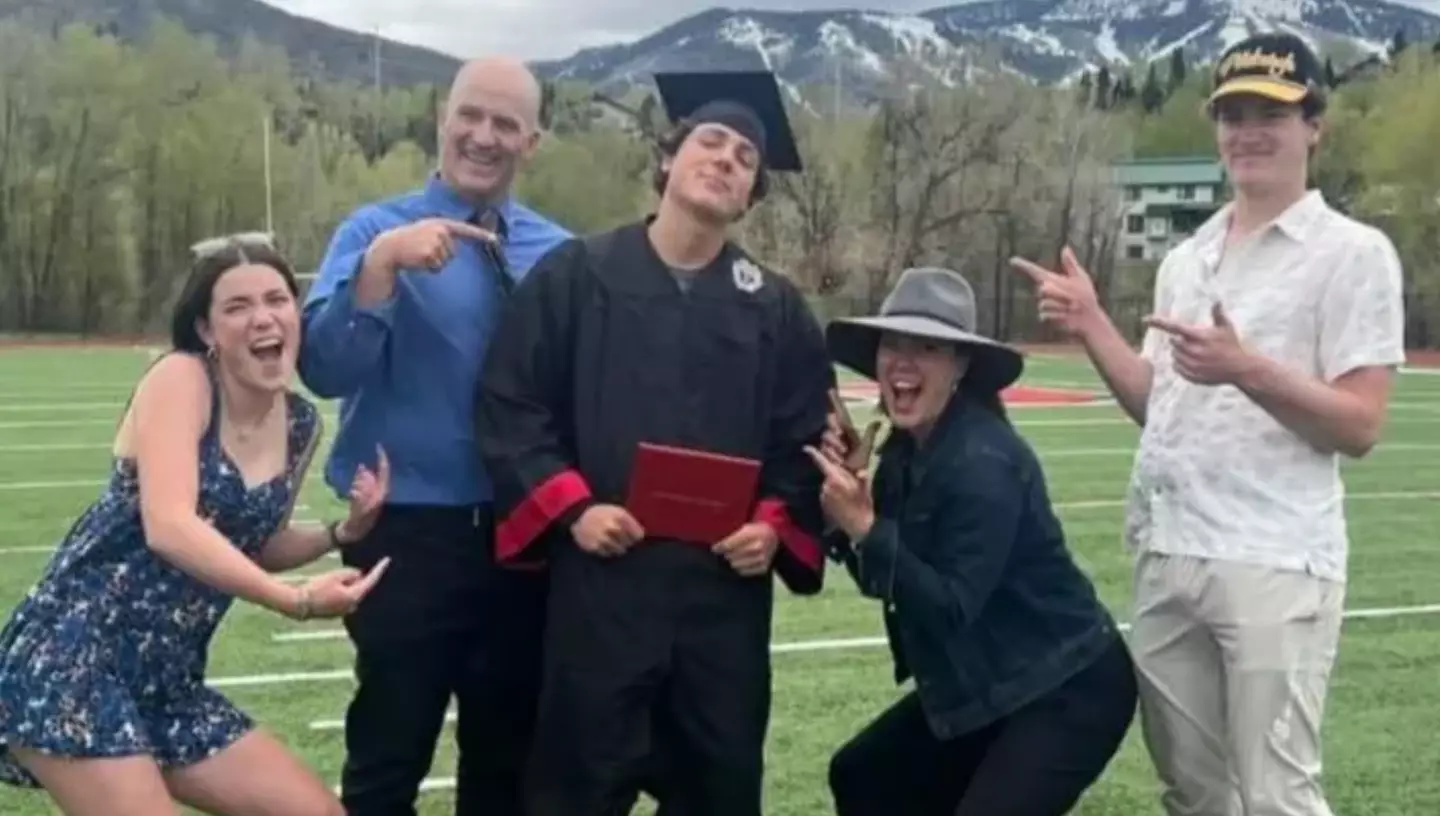 Jesse (middle) at his recent gradation. (GoFundMe)