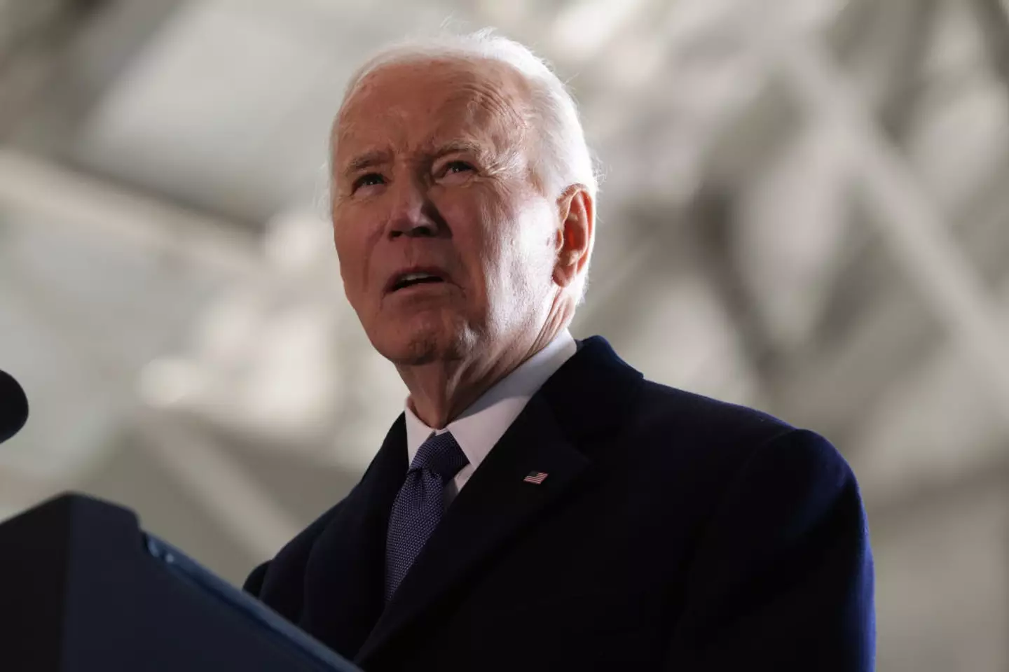 Trump has the state of the economy on former President Joe Biden (Samuel Corum/Getty Images)