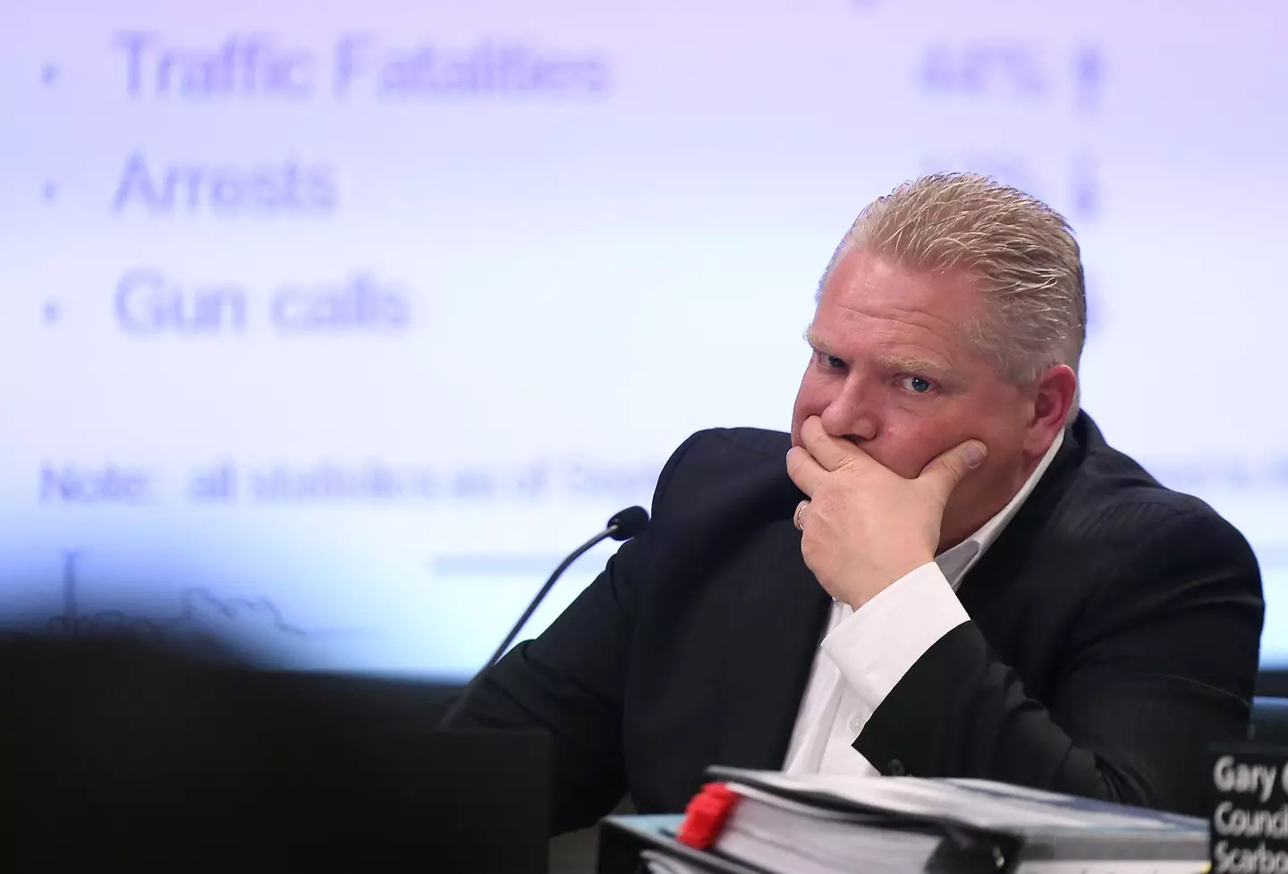 Doug Ford has unveiled a 25 percent surcharge on electricity supplied to the US (Steve Russell/Toronto Star via Getty Images)