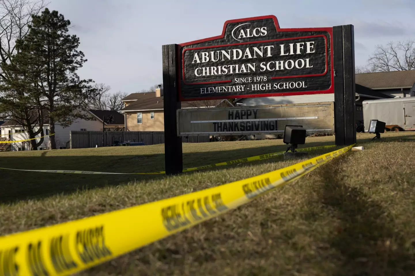 The shooting took place at Abundant Life Christian School on December 16 (Scott Olson/Getty Images)