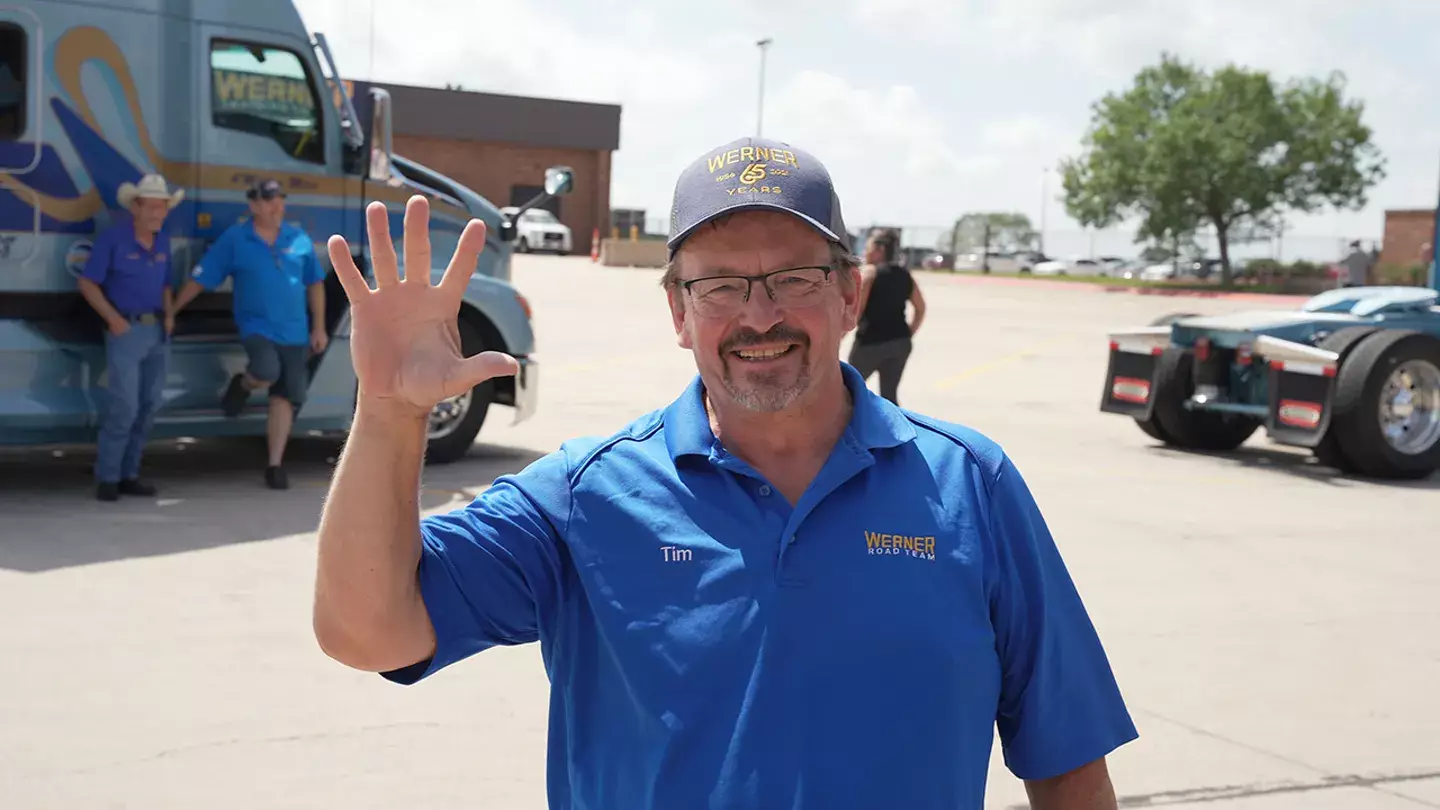 Tim Dean has been a trucker for 35 years.