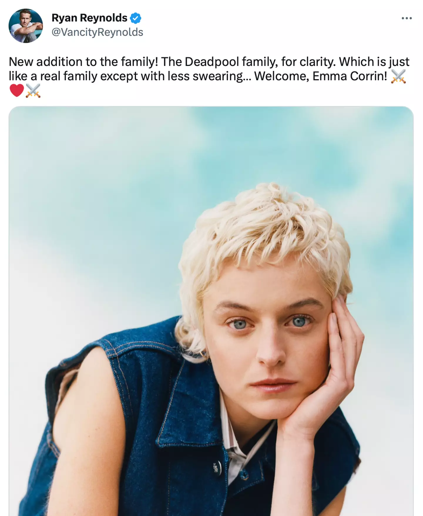 Reynolds made the announcement in February.